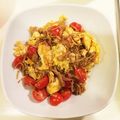 クックVJ1CBM☆'s cooksnap of when they made プチトマトとニラ☆えのき茸の卵炒め.