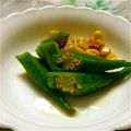 きょうりこ's cooksnap of when they made オクラとコーンの煮びたし.