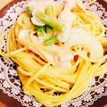 nonox's cooksnap of when they made 簡単！サーモンとアスパラのクリームパスタ.