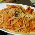 ともチンマン's cooksnap of when they made カニとベーコンの濃厚トマトクリームパスタ.