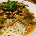 JunpJump's cooksnap of when they made ■細切りなす＆チャーシューのピリ辛素麺.