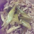 耳ねこ's cooksnap of when they made 葉玉ネギと豚こまとしめじの梅肉酢炒め♪.