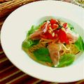 inyako's cooksnap of when they made トマトと生ハムの冷製パスタ^_^.