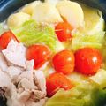 あんまかろん☆'s cooksnap of when they made 【話題入り】じゃが芋キャベツの塩バター鍋.