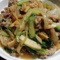 TadashiccK's cooksnap of when they made にんにくマヨ♡豚肉としろ菜の生姜焼き。.