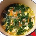 進撃の羊's cooksnap of when they made モロヘイヤとベーコンのコンソメスープ*.