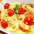 クック6QQXKM☆'s cooksnap of when they made ふあとろトマトたまごあんかけチャーハン.