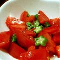 821号's cooksnap of when they made オクラとトマトの塩ごま油あえ.