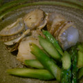 チョビ～☆'s cooksnap of when they made アスパラとほたての ぽん酢炒め.