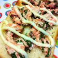 ＬＯＶＥＤＯＧＳ's cooksnap of when they made 明太マヨササミトースト.