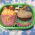 Yum10's cooksnap of when they made マックnaおにぎり＊ポテトキャラ弁.