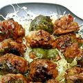 kuriakimi's cooksnap of when they made ♡豚こまと大葉の照り焼き団子♡.