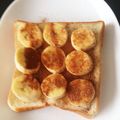 bumpam's cooksnap of when they made ♡シナモンバナナトースト♡.