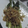 ぴこたん☆'s cooksnap of when they made アスパラとクレイジ－炒め*パン粉かけ.