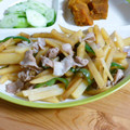 Nekozame's cooksnap of when they made 安くて本格的 ☆ジャガポテ青椒肉絲.
