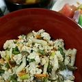 ちの☆とまと's cooksnap of when they made 鶏ひき肉とにんにくの芽のバター醤油炒め.