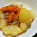 はるひkun's cooksnap of when they made ミンチでうまみたっぷり♪ほっくほく肉じゃが.