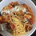 yaokiyaoki's cooksnap of when they made なすとトマトのパスタ！味に深みはこれ！.