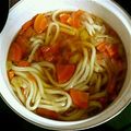 mkriri's cooksnap of when they made 豚と人参の温か簡単うどん☆.