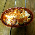 yomahiyu's cooksnap of when they made ミート&ホワイトソースの茄子グラタン.
