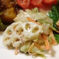 m_k_'s cooksnap of when they made れんこんとキャベツの胡麻醤油マヨサラダ♪.