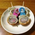 nokomori's cooksnap of when they made お弁当キャラ弁大葉ハムかにかまちくわ巻き.