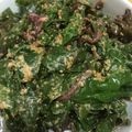 真愛ママ's cooksnap of when they made ツルムラサキのナムル.