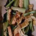 理世☆'s cooksnap of when they made 小松菜と揚げの梅マヨ炒め.