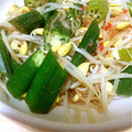 MofeMofee's cooksnap of when they made オクラともやしの韓国風和え物.