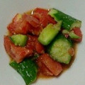 あくあ☆ぶるー's cooksnap of when they made ☆きゅうりとトマトの柚子胡椒ごま油和え☆.