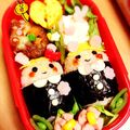 nico275125's cooksnap of when they made 卒園おめでとう♪くまちゃんの俵おにぎり.