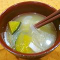 くらら♪☆'s cooksnap of when they made かぼちゃとベーコン味噌汁.
