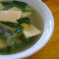 mikkusan's cooksnap of when they made 高野豆腐とほうれん草の中華風スープ.