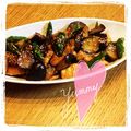 みうのすけ's cooksnap of when they made 焼肉のタレで☆なすとピーマンのピリ辛炒め.