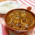 赤い電話's cooksnap of when they made トマト缶で作る☆ナスとしめじのカレー.