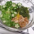 hozunyam's cooksnap of when they made 便秘に⭐納豆オクラめかぶ.
