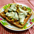 ｴﾉｺﾛ's cooksnap of when they made ◎きゅうり◎オカカの和風トースト～**.