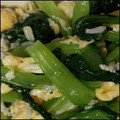 tomato74's cooksnap of when they made 小松菜と卵とじゃこのお浸し.