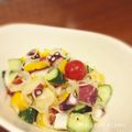 まぁぼちゃん♪♪'s cooksnap of when they made タコと夏野菜の塩レモンサラダ.