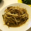 chiroxine's cooksnap of when they made 豚小間，もやしと茄子で生姜味噌炒め.
