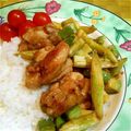 ♯オレンジ♭'s cooksnap of when they made ✿◎鶏肉とアボカドのハニービネガー炒め.