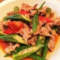 なつかっちゃん's cooksnap of when they made サッパリ☆豚肉・トマト・オクラ炒め.