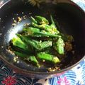 さくらックマ's cooksnap of when they made ＊めんつゆで＊オクラの胡麻和え＊.