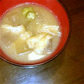 新妻あや's cooksnap of when they made 冬瓜と厚揚げのお味噌汁.