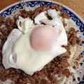 cocoeba's cooksnap of when they made 豚ひきキャベ玉丼.