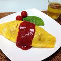 サンディサンディ's cooksnap of when they made 包む？乗せる？オムライス２種.