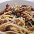 lemonina's cooksnap of when they made いろいろキノコとベーコンの和風パスタ.