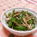 赤い電話's cooksnap of when they made ピーマンとえのきのゆかり炒め.