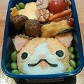 イムよめ's cooksnap of when they made 妖怪ウォッチ ジバニャン♪キャラ弁♪.