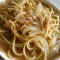 ゆまこ27's cooksnap of when they made ＊たまねぎとベーコンのスープパスタ＊.